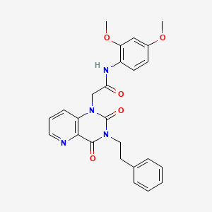 molecular formula C25H24N4O5 B6560150 N-(2,4-dimethoxyphenyl)-2-[2,4-dioxo-3-(2-phenylethyl)-1H,2H,3H,4H-pyrido[3,2-d]pyrimidin-1-yl]acetamide CAS No. 921871-12-7