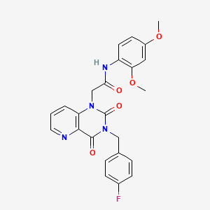 molecular formula C24H21FN4O5 B6560163 N-(2,4-dimethoxyphenyl)-2-{3-[(4-fluorophenyl)methyl]-2,4-dioxo-1H,2H,3H,4H-pyrido[3,2-d]pyrimidin-1-yl}acetamide CAS No. 921547-62-8