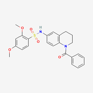 molecular formula C24H24N2O5S B6560166 N-(1-benzoyl-1,2,3,4-tetrahydroquinolin-6-yl)-2,4-dimethoxybenzene-1-sulfonamide CAS No. 946380-96-7