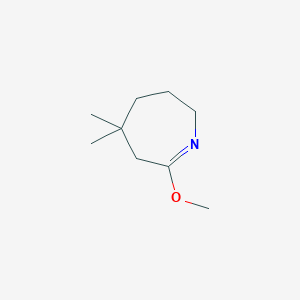 molecular formula C9H17NO B065602 7-Methoxy-5,5-dimethyl-2,3,4,6-tetrahydroazepine CAS No. 165385-39-7