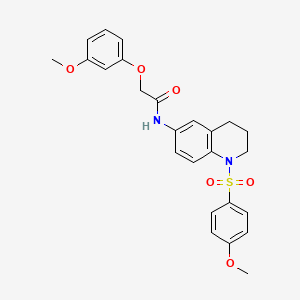 molecular formula C25H26N2O6S B6560601 N-[1-(4-methoxybenzenesulfonyl)-1,2,3,4-tetrahydroquinolin-6-yl]-2-(3-methoxyphenoxy)acetamide CAS No. 946383-03-5