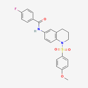 4-fluoro-N-[1-(4-methoxybenzenesulfonyl)-1,2,3,4-tetrahydroquinolin-6-yl]benzamide