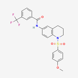 N-[1-(4-methoxybenzenesulfonyl)-1,2,3,4-tetrahydroquinolin-6-yl]-3-(trifluoromethyl)benzamide