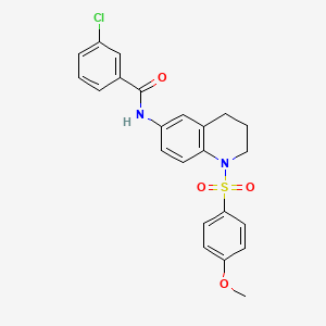 3-chloro-N-[1-(4-methoxybenzenesulfonyl)-1,2,3,4-tetrahydroquinolin-6-yl]benzamide