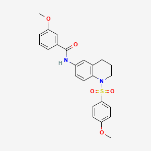 3-methoxy-N-[1-(4-methoxybenzenesulfonyl)-1,2,3,4-tetrahydroquinolin-6-yl]benzamide