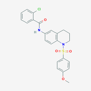 2-chloro-N-[1-(4-methoxybenzenesulfonyl)-1,2,3,4-tetrahydroquinolin-6-yl]benzamide