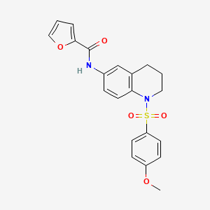 molecular formula C21H20N2O5S B6560687 N-[1-(4-methoxybenzenesulfonyl)-1,2,3,4-tetrahydroquinolin-6-yl]furan-2-carboxamide CAS No. 946260-57-7