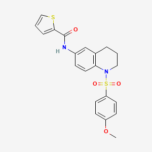 N-[1-(4-methoxybenzenesulfonyl)-1,2,3,4-tetrahydroquinolin-6-yl]thiophene-2-carboxamide