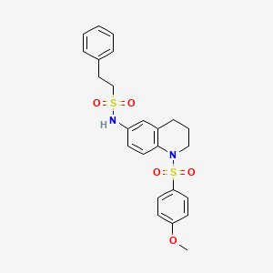 N-[1-(4-methoxybenzenesulfonyl)-1,2,3,4-tetrahydroquinolin-6-yl]-2-phenylethane-1-sulfonamide