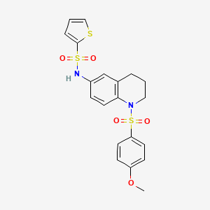molecular formula C20H20N2O5S3 B6560730 N-[1-(4-methoxybenzenesulfonyl)-1,2,3,4-tetrahydroquinolin-6-yl]thiophene-2-sulfonamide CAS No. 946296-13-5