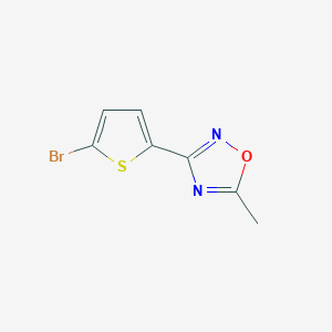 molecular formula C7H5BrN2OS B065611 3-(5-Bromo-2-thienyl)-5-methyl-1,2,4-oxadiazole CAS No. 180530-13-6