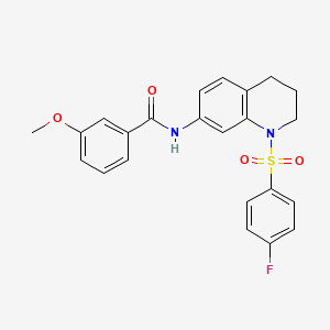 molecular formula C23H21FN2O4S B6561352 N-[1-(4-fluorobenzenesulfonyl)-1,2,3,4-tetrahydroquinolin-7-yl]-3-methoxybenzamide CAS No. 946222-40-8