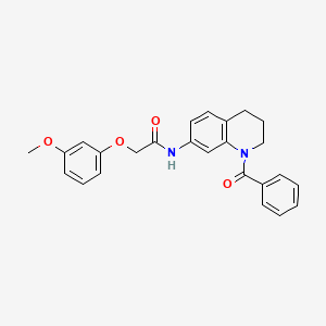 molecular formula C25H24N2O4 B6561444 N-(1-benzoyl-1,2,3,4-tetrahydroquinolin-7-yl)-2-(3-methoxyphenoxy)acetamide CAS No. 946321-09-1