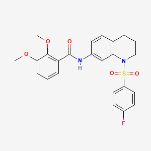 molecular formula C24H23FN2O5S B6561506 N-[1-(4-fluorobenzenesulfonyl)-1,2,3,4-tetrahydroquinolin-7-yl]-2,3-dimethoxybenzamide CAS No. 946349-95-7