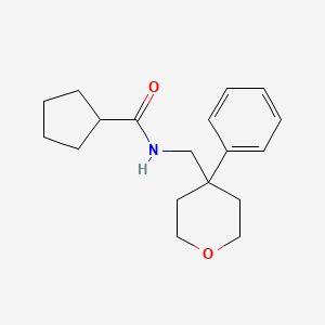 molecular formula C18H25NO2 B6561578 N-[(4-phenyloxan-4-yl)methyl]cyclopentanecarboxamide CAS No. 1091041-80-3