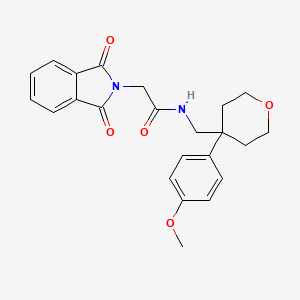 molecular formula C23H24N2O5 B6561675 2-(1,3-dioxo-2,3-dihydro-1H-isoindol-2-yl)-N-{[4-(4-methoxyphenyl)oxan-4-yl]methyl}acetamide CAS No. 1091074-62-2