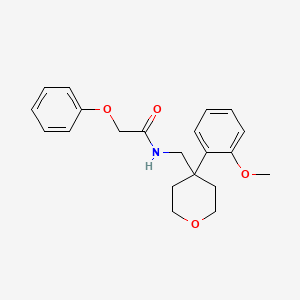 molecular formula C21H25NO4 B6561692 N-{[4-(2-methoxyphenyl)oxan-4-yl]methyl}-2-phenoxyacetamide CAS No. 1091155-46-2