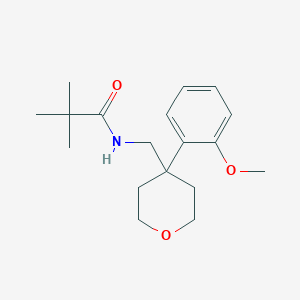 molecular formula C18H27NO3 B6561715 N-{[4-(2-methoxyphenyl)oxan-4-yl]methyl}-2,2-dimethylpropanamide CAS No. 1091128-41-4