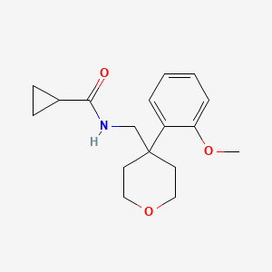 molecular formula C17H23NO3 B6561729 N-{[4-(2-methoxyphenyl)oxan-4-yl]methyl}cyclopropanecarboxamide CAS No. 1091156-02-3