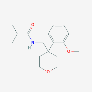 molecular formula C17H25NO3 B6561787 N-{[4-(2-methoxyphenyl)oxan-4-yl]methyl}-2-methylpropanamide CAS No. 1091075-21-6