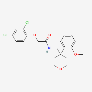 molecular formula C21H23Cl2NO4 B6561803 2-(2,4-dichlorophenoxy)-N-{[4-(2-methoxyphenyl)oxan-4-yl]methyl}acetamide CAS No. 1091129-52-0