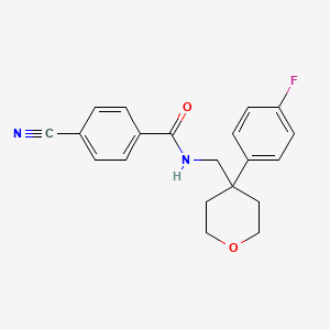 molecular formula C20H19FN2O2 B6561862 4-cyano-N-{[4-(4-fluorophenyl)oxan-4-yl]methyl}benzamide CAS No. 1091105-87-1