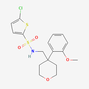 molecular formula C17H20ClNO4S2 B6562031 5-chloro-N-{[4-(2-methoxyphenyl)oxan-4-yl]methyl}thiophene-2-sulfonamide CAS No. 1091011-56-1