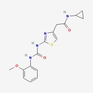 molecular formula C16H18N4O3S B6562102 N-cyclopropyl-2-(2-{[(2-methoxyphenyl)carbamoyl]amino}-1,3-thiazol-4-yl)acetamide CAS No. 921487-51-6