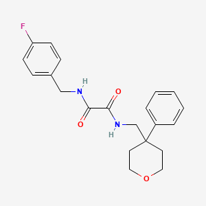 molecular formula C21H23FN2O3 B6562182 N'-[(4-fluorophenyl)methyl]-N-[(4-phenyloxan-4-yl)methyl]ethanediamide CAS No. 1091035-61-8