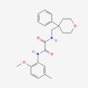 molecular formula C22H26N2O4 B6562186 N-(2-methoxy-5-methylphenyl)-N'-[(4-phenyloxan-4-yl)methyl]ethanediamide CAS No. 1091184-58-5