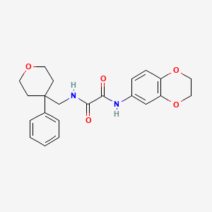 molecular formula C22H24N2O5 B6562197 N-(2,3-dihydro-1,4-benzodioxin-6-yl)-N'-[(4-phenyloxan-4-yl)methyl]ethanediamide CAS No. 1091184-74-5
