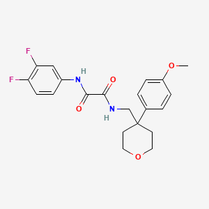 molecular formula C21H22F2N2O4 B6562362 N'-(3,4-difluorophenyl)-N-{[4-(4-methoxyphenyl)oxan-4-yl]methyl}ethanediamide CAS No. 1091186-57-0