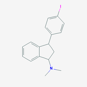 molecular formula C17H18IN B065629 1-Indanamine, N,N-dimethyl-3-(4-iodophenyl)- CAS No. 163076-45-7