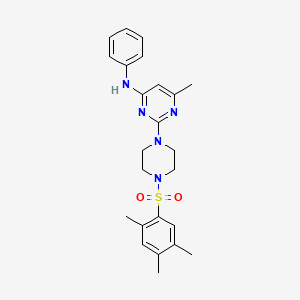 6-methyl-N-phenyl-2-[4-(2,4,5-trimethylbenzenesulfonyl)piperazin-1-yl]pyrimidin-4-amine