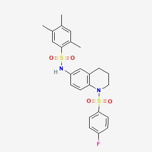 N-[1-(4-fluorobenzenesulfonyl)-1,2,3,4-tetrahydroquinolin-6-yl]-2,4,5-trimethylbenzene-1-sulfonamide