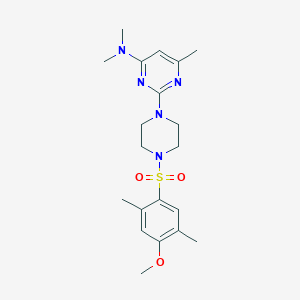 2-[4-(4-methoxy-2,5-dimethylbenzenesulfonyl)piperazin-1-yl]-N,N,6-trimethylpyrimidin-4-amine