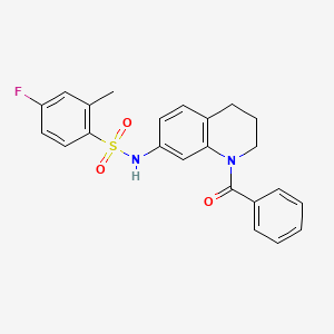 B6563610 N-(1-benzoyl-1,2,3,4-tetrahydroquinolin-7-yl)-4-fluoro-2-methylbenzene-1-sulfonamide CAS No. 946322-83-4