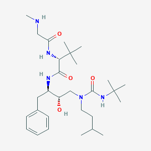 (2R)-N-[(2R,3S)-4-[tert-butylcarbamoyl(3-methylbutyl)amino]-3-hydroxy-1-phenylbutan-2-yl]-3,3-dimethyl-2-[[2-(methylamino)acetyl]amino]butanamide