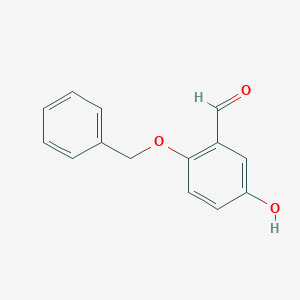 molecular formula C14H12O3 B065644 2-(Benzyloxy)-5-hydroxybenzaldehyde CAS No. 161192-21-8