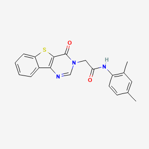 molecular formula C20H17N3O2S B6564480 N-(2,4-dimethylphenyl)-2-(4-oxo[1]benzothieno[3,2-d]pyrimidin-3(4H)-yl)acetamide CAS No. 1021256-79-0