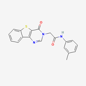 molecular formula C19H15N3O2S B6567095 N-(3-methylphenyl)-2-(4-oxo[1]benzothieno[3,2-d]pyrimidin-3(4H)-yl)acetamide CAS No. 1021256-08-5