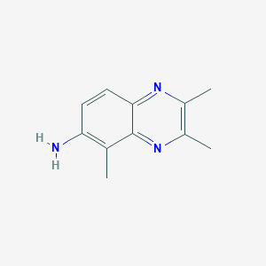 molecular formula C11H13N3 B065687 6-Quinoxalinamine,2,3,5-trimethyl-(9CI) CAS No. 161697-03-6