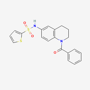 molecular formula C20H18N2O3S2 B6569127 N-(1-benzoyl-1,2,3,4-tetrahydroquinolin-6-yl)thiophene-2-sulfonamide CAS No. 946258-65-7