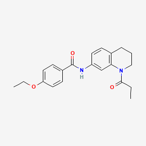 molecular formula C21H24N2O3 B6570123 4-ethoxy-N-(1-propanoyl-1,2,3,4-tetrahydroquinolin-7-yl)benzamide CAS No. 946267-20-5