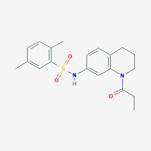 molecular formula C20H24N2O3S B6570187 2,5-dimethyl-N-(1-propanoyl-1,2,3,4-tetrahydroquinolin-7-yl)benzene-1-sulfonamide CAS No. 946349-51-5