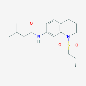 3-methyl-N-[1-(propane-1-sulfonyl)-1,2,3,4-tetrahydroquinolin-7-yl]butanamide