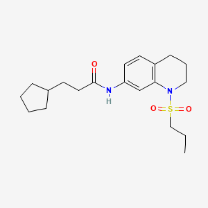 3-cyclopentyl-N-[1-(propane-1-sulfonyl)-1,2,3,4-tetrahydroquinolin-7-yl]propanamide