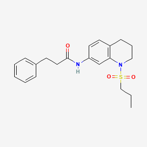 3-phenyl-N-[1-(propane-1-sulfonyl)-1,2,3,4-tetrahydroquinolin-7-yl]propanamide