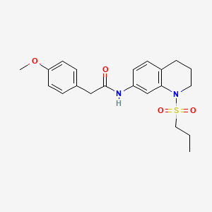 2-(4-methoxyphenyl)-N-[1-(propane-1-sulfonyl)-1,2,3,4-tetrahydroquinolin-7-yl]acetamide