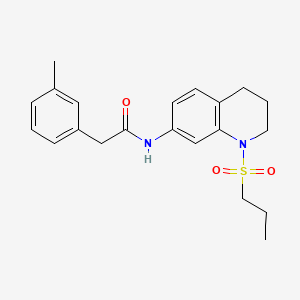 2-(3-methylphenyl)-N-[1-(propane-1-sulfonyl)-1,2,3,4-tetrahydroquinolin-7-yl]acetamide